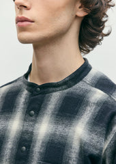NEIGHBORHOOD 25FW HOMBRE CHECK BAND COLLAR SHIRT LS
