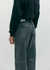 NEIGHBORHOOD 25FW BLACK DENIM WASHED SLIM STRAIGHT PANTS