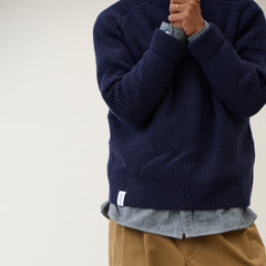 DESCENDANT 25FW CLAM CREW NECK KNIT