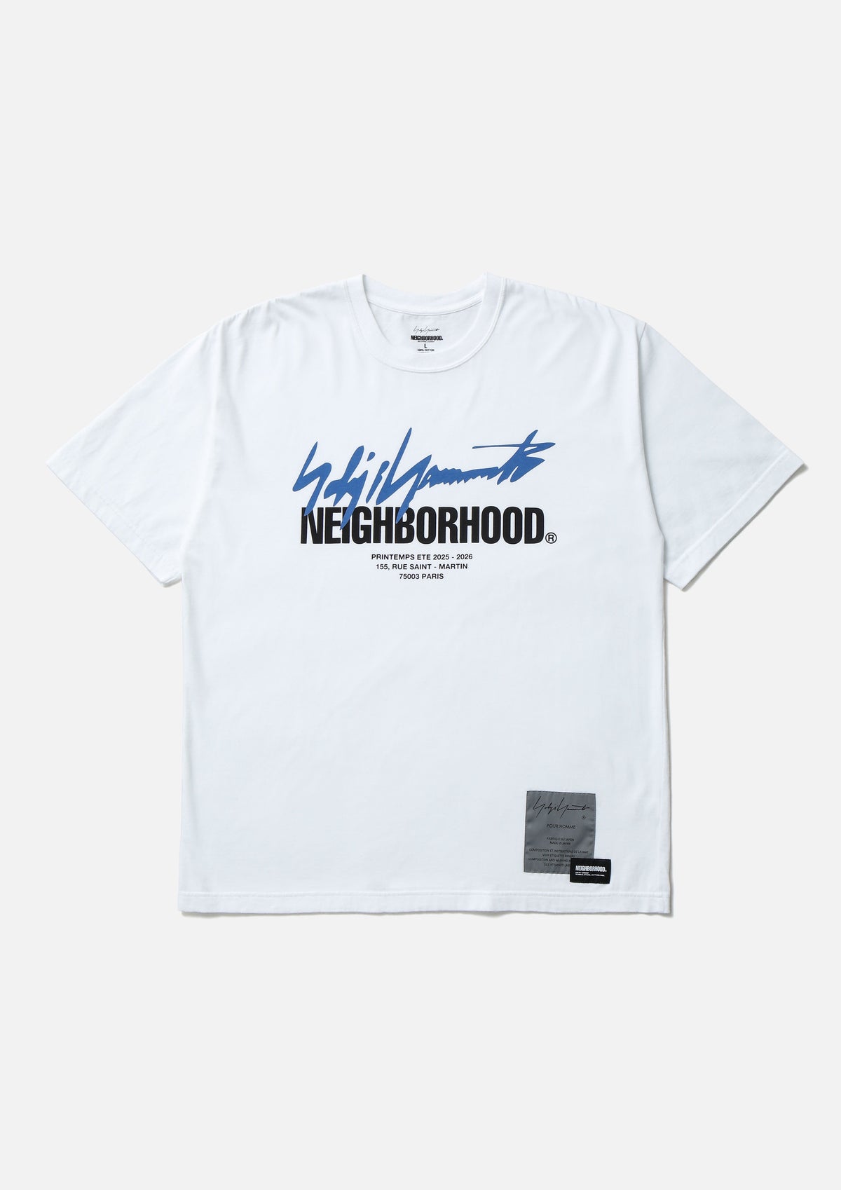 NEIGHBORHOOD 25FW NH X YOHJI YAMAMOTO . TEE SS-2