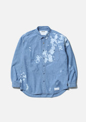 NEIGHBORHOOD 25FW GARMENT BLEACH CHAMBRAY SHIRT LS