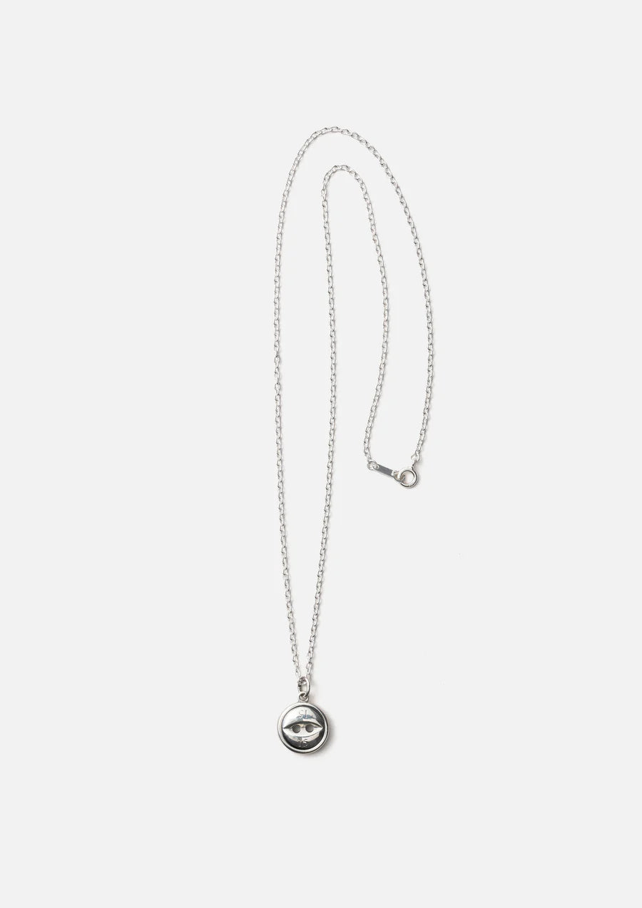 NEIGHBORHOOD 25FW SILVER BUTTON NECKLACE