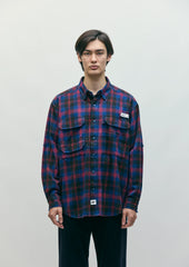 NEIGHBORHOOD 25FW TARTAN CHECK FISHING SHIRT LS